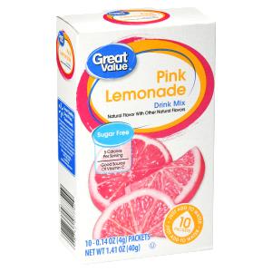 1/2 pack (2 g) Sugar Free Pink Lemonade Drink Mix Sticks