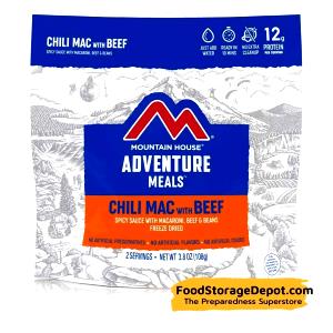 1/2 package Freeze Dried Chili Mac with Beef