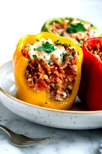 1/2 Pepper With Filling Stuffed Pepper with Rice and Meat