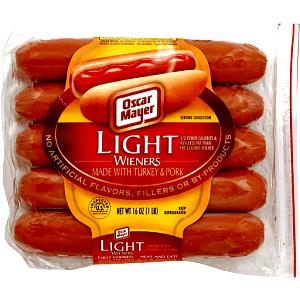 1 3/5 Oz Hot Dogs, Wieners, Light