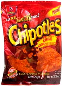 1/3 bag (28 g) Chipotles Chile Con Queso Corn Crisps