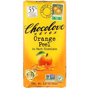 1/3 bar (30 g) Orange Peel in 55% Dark Chocolate