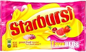 1/3 Box Fruit Chews Red Favorites Box