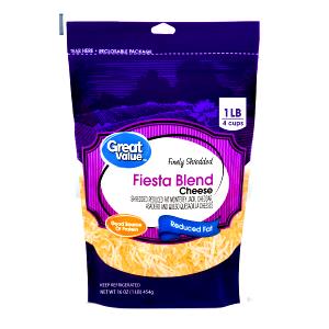 1/3 cup (28 g) Reduced Fat Fiesta Blend Shredded Cheese