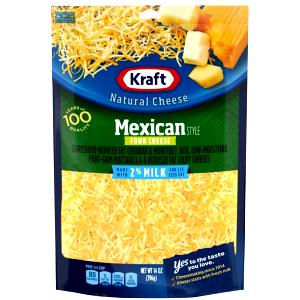 1/3 cup (28 g) Reduced Fat Mexican Style Four Blend Cheese