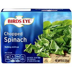 1/3 cup Chopped Frozen Spinach