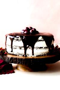 1 3-layer Cake (8" Or 9" Dia) Black Forest (Chocolate-Cherry) Cake