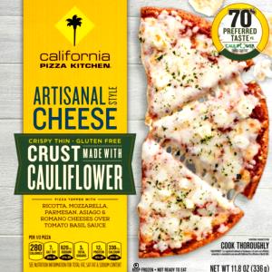 1/3 pizza (112 g) Artisanal Style Cheese Cauliflower Crispy Thin Crust Pizza Gluten Free