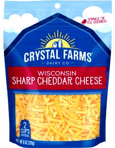 1/4 cup (26 g) Wisconsin Sharp Cheddar Cheese