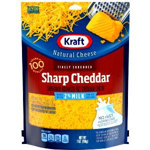 1/4 cup (28 g) 2% Reduced Fat Sharp Cheddar Cheese