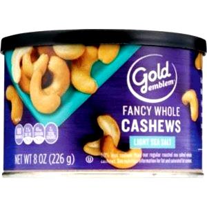 1/4 cup (28 g) Fancy Whole Cashews - Lightly Salted