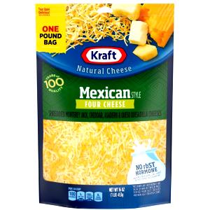 1/4 cup (28 g) Natural 4 Cheese Mexican Blend Fancy Shredded Cheese