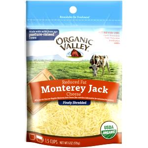 1/4 cup (28 g) Organic Fancy Shredded Reduced Fat Monterey Jack Cheese