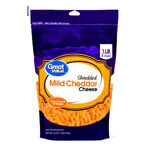 1/4 cup (28 g) Shredded Mild Cheddar Cheese Fat Free