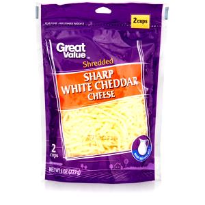 1/4 cup (28 g) Shredded Sharp White Cheddar Cheese