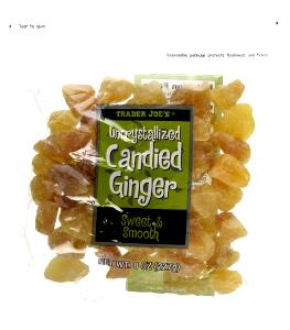 1/4 cup (40 g) Uncrystallized Candied Ginger