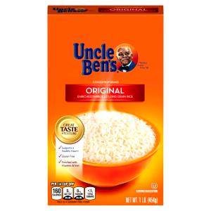 1/4 cup dry (1 cup cooked) (47 g) Converted Original Enriched Parboiled Long Grain Rice