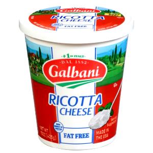 1/4 Cup Ricotta Cheese, Fat Free