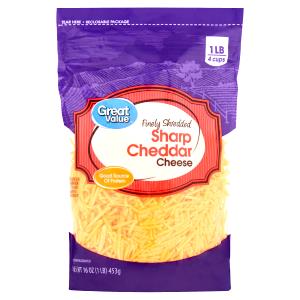 1/4 cup Shredded Sharp Cheddar Cheese