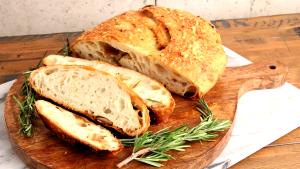 1/4 loaf Roasted Garlic Asiago Pain Rustique