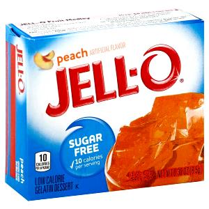 1/4 package (2.5 g) Sugar Free Peach Gelatin Dessert