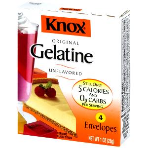 1/4 pouch (1.8 g) Unflavored Gelatin