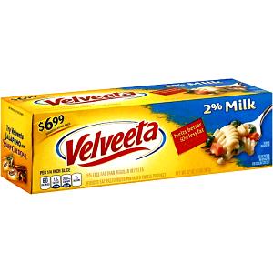 1/4" slice (28 g) Velveeta Reduced Fat Pasteurized Cheese Product