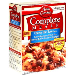 1/5 package (153 g) Complete Meals - Cheesy Beef Taco