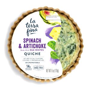 1/5 quiche (130 g) Spinach Artichoke Quiche