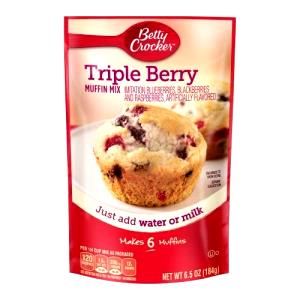 1/6 pouch (30 g) Triple Berry Muffin Mix - Simply Add Water