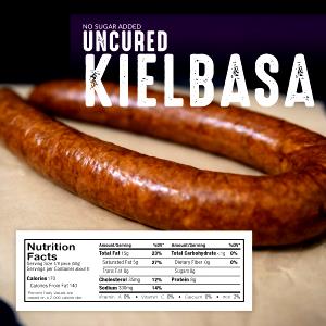 1/8 piece (50 g) Uncured No Sugar Added Smoked Kielbasa