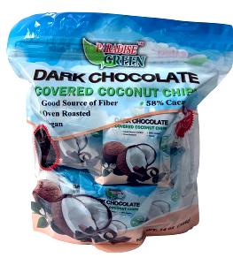 1 bag (1 oz) Dark Chocolate Covered Coconut Chips