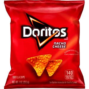 1 bag (1 oz) Nacho Cheese Flavored Tortilla Chips