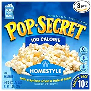 1 bag 100 Calorie Homestyle Popcorn