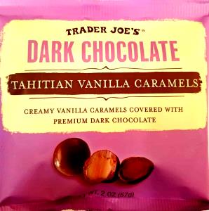 1 bag (2 oz) Dark Chocolate Tahitian Vanilla Caramels