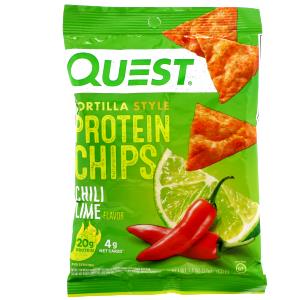 1 bag (32 g) Tortilla Style Protein Chips Chili Lime