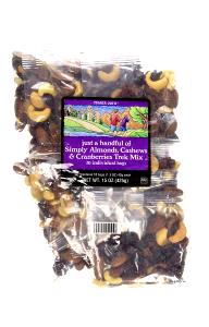 1 bag (43 g) Simply Almonds, Cashews & Cranberries Trek Mix - Just A Handful