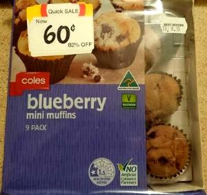 1 bag (57 g) Blueberry Mini Muffins (57g)