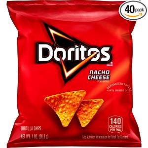 1 Bag (6 Oz) Nacho Flavor Tortilla Chips (Reduced Fat)