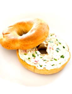 1 bagel (4 oz) Chunky Vegetable Bagel