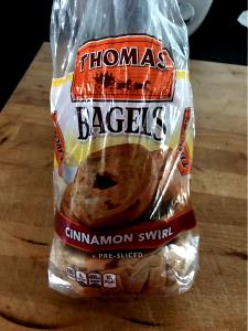 1 bagel (95 g) Cinnamon Swirl Bagel