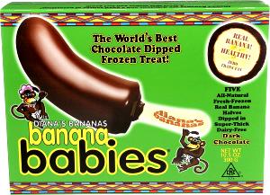 1 banana (60 g) Chocolate Dipped Banana Babies