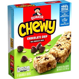 1 Bar (1.25 Oz) Chocolate Coated Soft Chocolate Chip Granola Bars