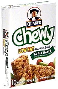 1 bar (28 g) Low Fat Chewy Granola Bars - Apple Berry