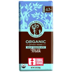 1 bar (28 g) Organic Milk Chocolate (43% Cacao)