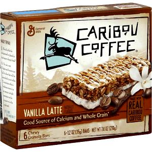 1 bar (35 g) Caribou Coffee Vanilla Latte Chewy Granola Bars