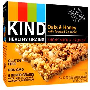 1 bar (35 g) Healthy Grains Oats & Honey Granola Bar