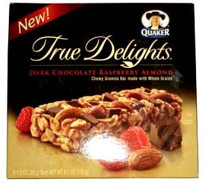 1 bar (35 g) True Delights Granola Bars - Dark Chocolate Raspberry Almond