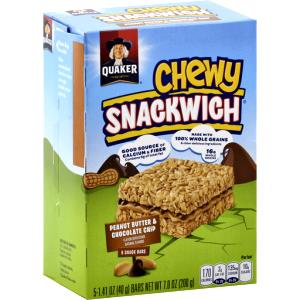 1 bar (40 g) Chewy Snackwich - Peanut Butter & Chocolate Chip