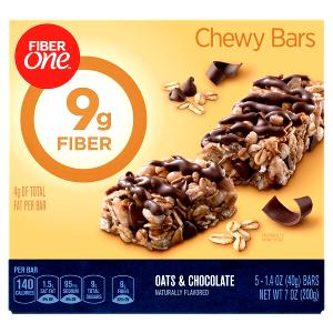 1 bar (40 g) High Fiber Oats & Chocolate Chewy Bars